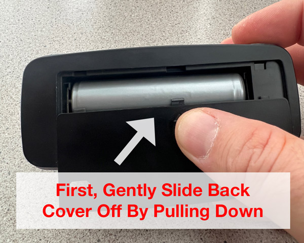 Gently Slide Down Back Cover By Pulling Down